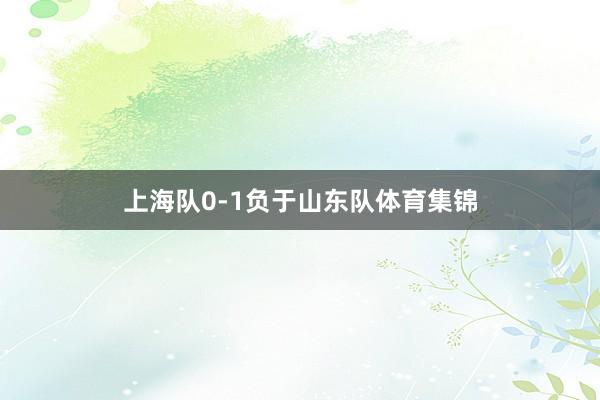 上海队0-1负于山东队体育集锦