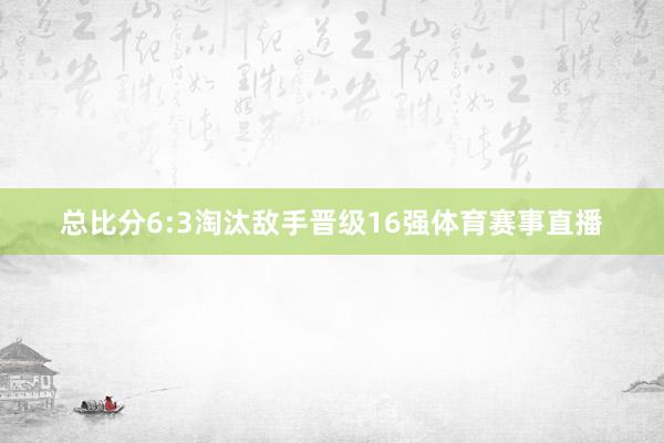总比分6:3淘汰敌手晋级16强体育赛事直播