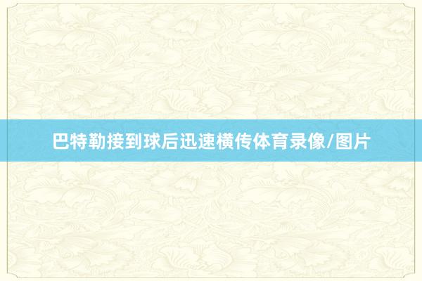巴特勒接到球后迅速横传体育录像/图片