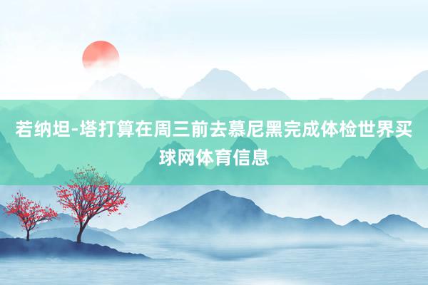 若纳坦-塔打算在周三前去慕尼黑完成体检世界买球网体育信息