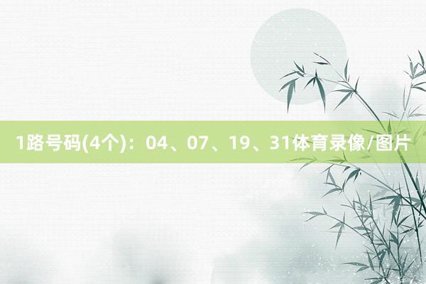 1路号码(4个)：04、07、19、31体育录像/图片