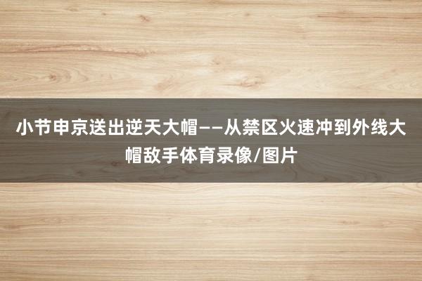 小节申京送出逆天大帽——从禁区火速冲到外线大帽敌手体育录像/图片