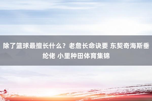 除了篮球最擅长什么？老詹长命诀要 东契奇海斯垂纶佬 小里种田体育集锦