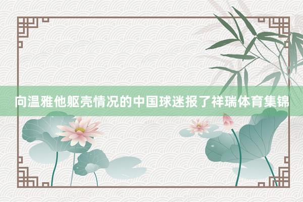 向温雅他躯壳情况的中国球迷报了祥瑞体育集锦