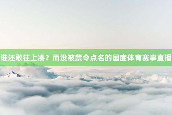 谁还敢往上凑?而没被禁令点名的国度体育赛事直播